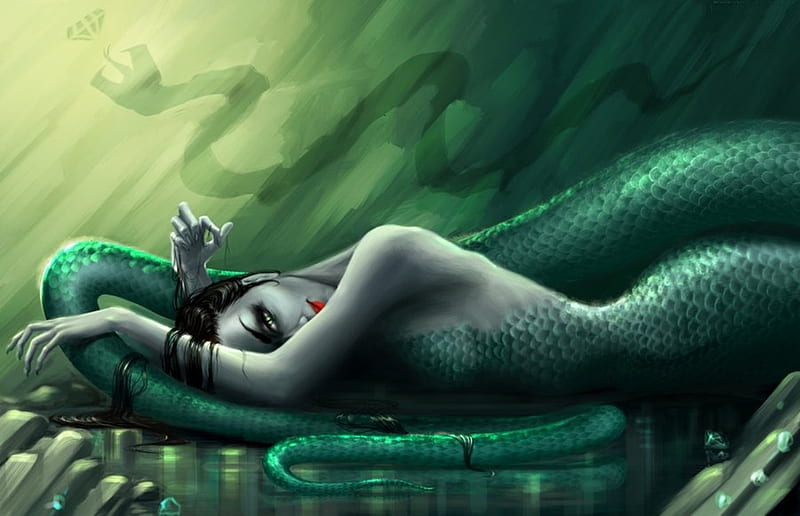 green snake-in-dream